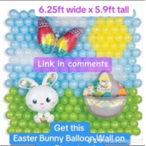 Bunny Balloon Wall Decor 6.25 ft x 5.9 ft